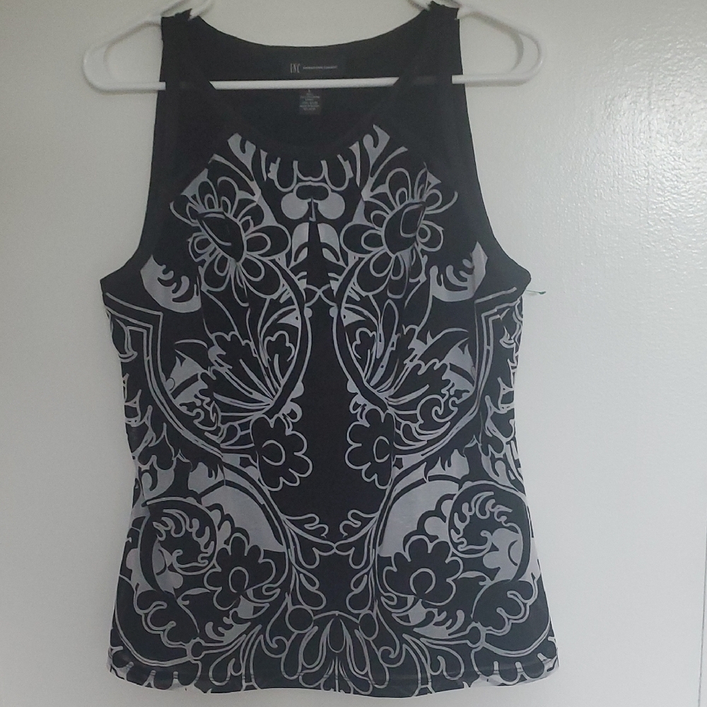 INC International Concepts Monochrome Floral Tank Top